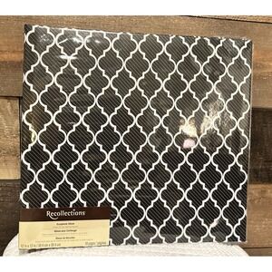 Recollections 12x12 Scrapbook Album – Black Scroll Pattern – New Sealed